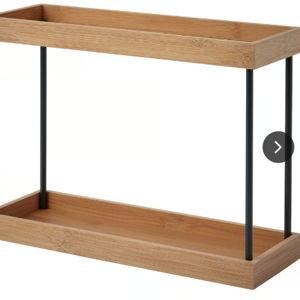 NÅLBLECKA Kitchen countertop organizer - metal/bamboo 15x5 1/8x11 "