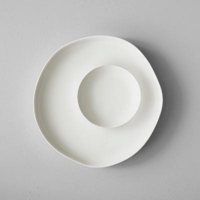 Divided Stoneware Serving Tray - Cream - Hearth & Hand™ with Magnolia