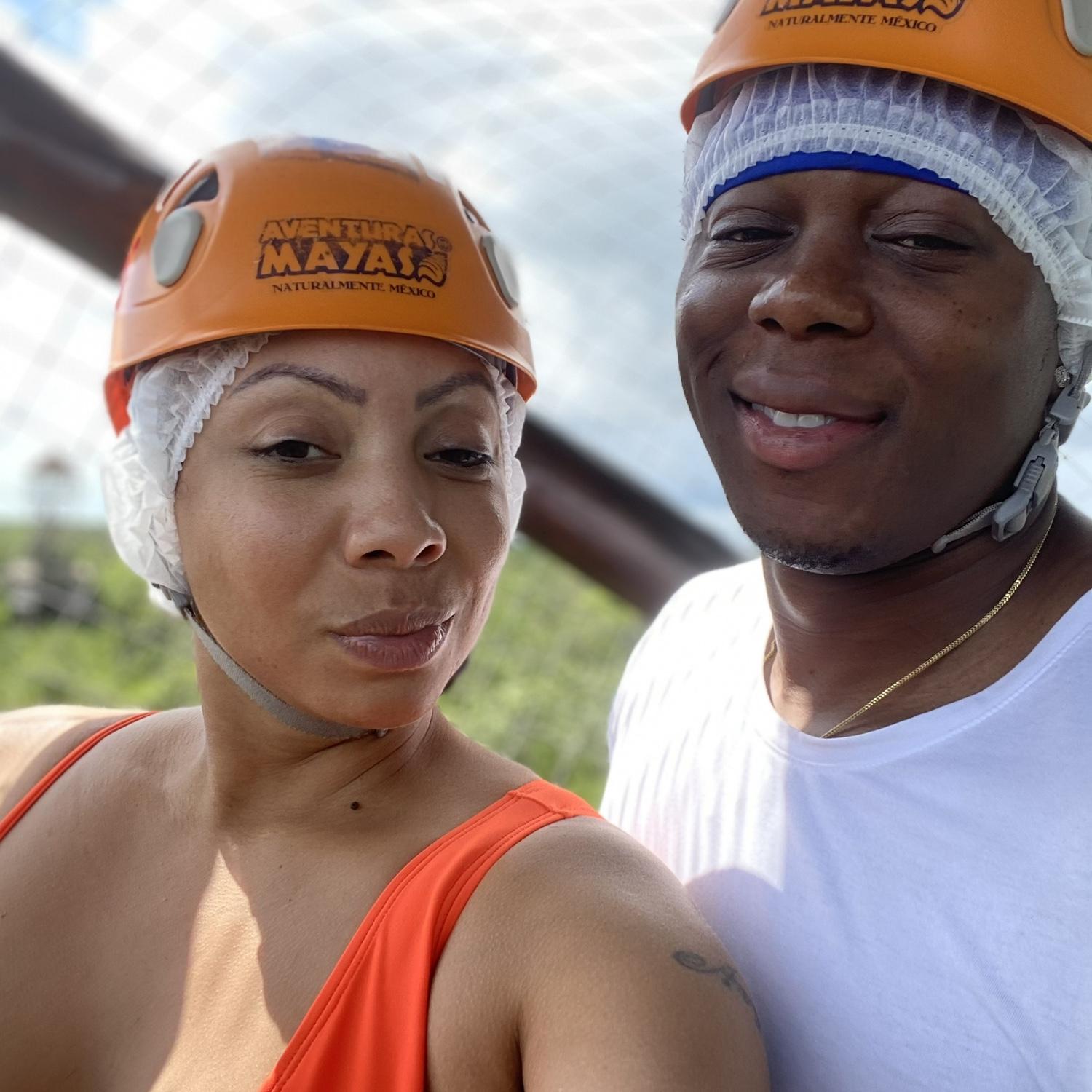 Mike’s first time zip lining !!