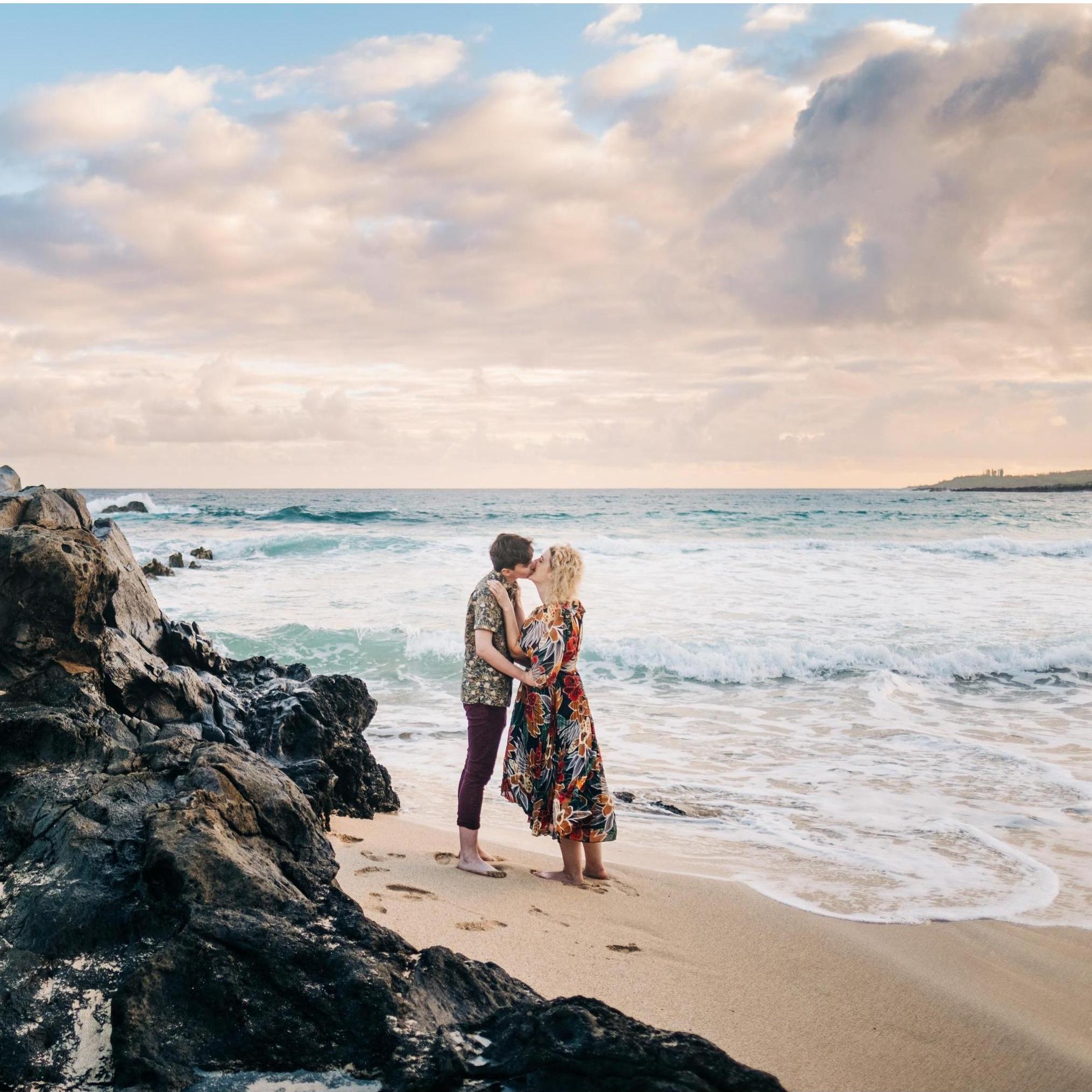 Enjoying the beautiful Hawaiian sunrise!