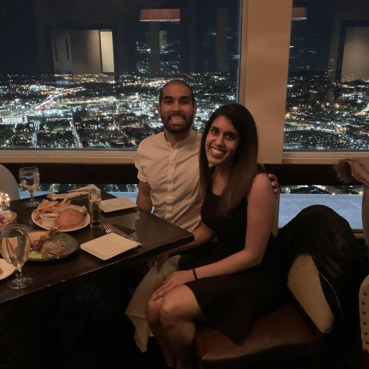 A rooftop dinner in our new home, Boston!
