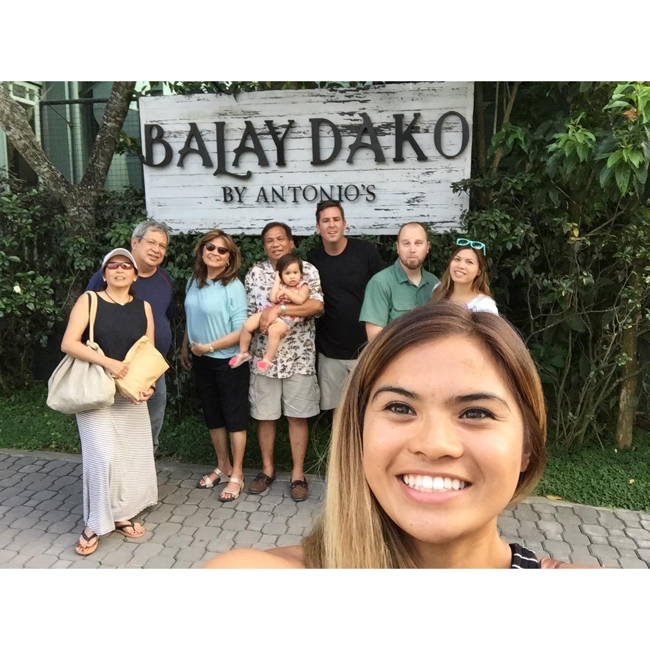 Had a great lunch here over looking a volcano in the Philippines