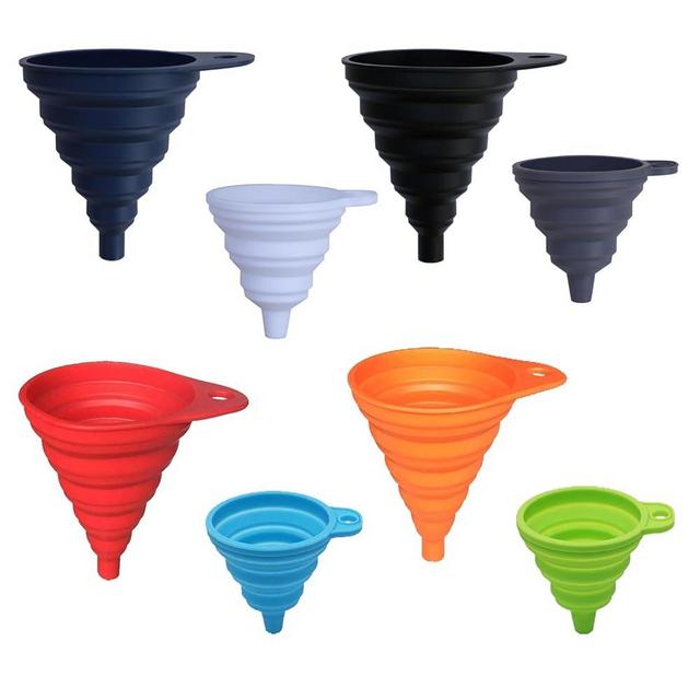 KongNai Collapsible Silicone Funnels 4 Pack + Collapsible Silicone Funnels 4 Pack