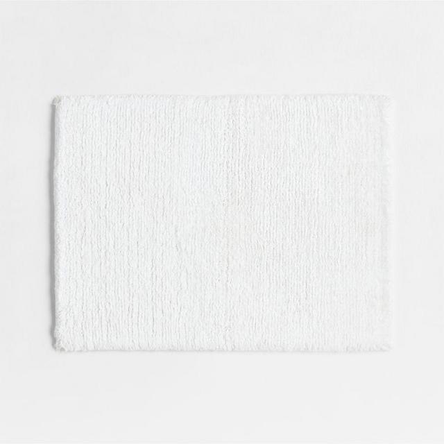 Rylan Organic Cotton White Bath Mat 18"x24"
