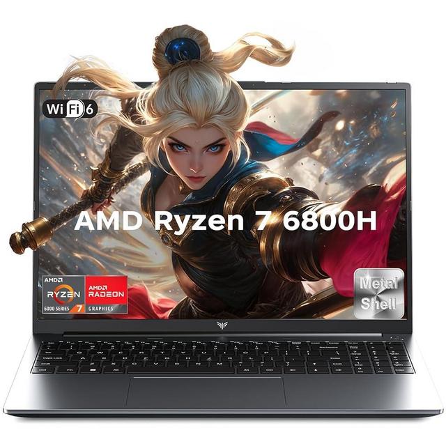 ACEMAGIC 2025 AMD Laptop, Laptop Computer with AMD Ryzen 7 6800H (8C/16T, Up to 4.7GHz), 16GB DDR5 512GB NVMe SSD Windows 11 Laptop, 16-inch FHD Display, WiFi 6,Backlit KB