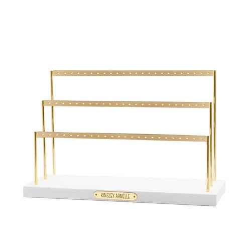 Organizer Collection Gold Earring Ladder - 3 Rows