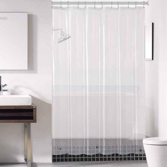 Downluxe Set of 2 Clear Shower Curtain Liner 72x72 - PEVA 3 Gauge Light Weight,Waterproof,Odorless with Rust-Resistant Grommets Holes