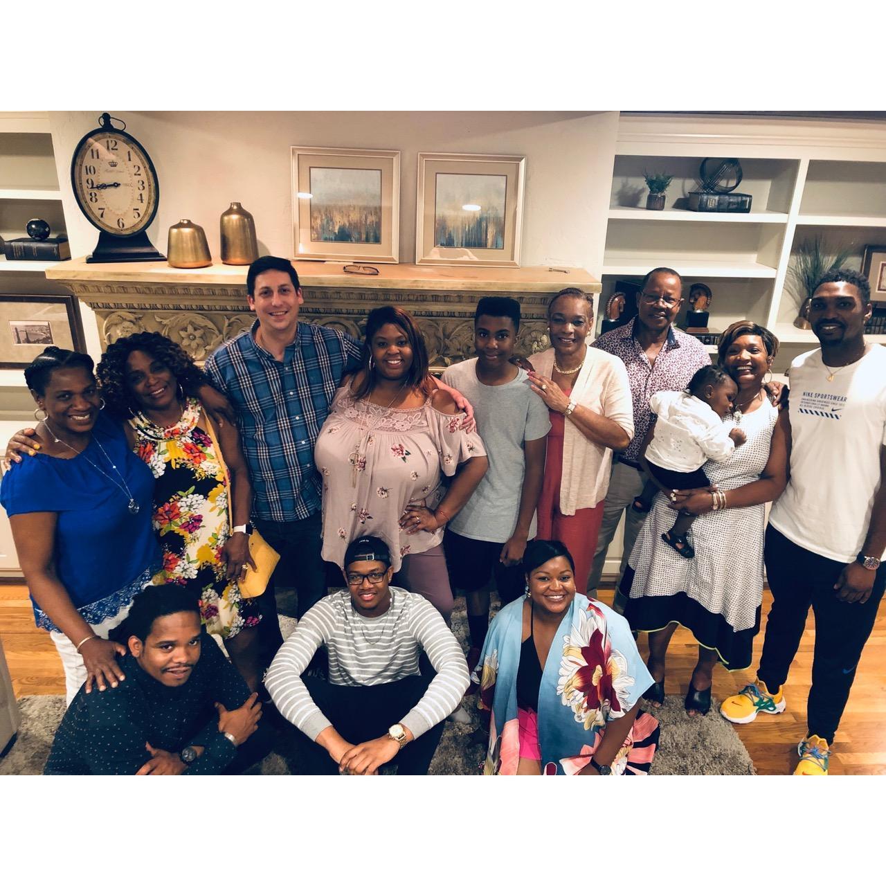 My family at the shower