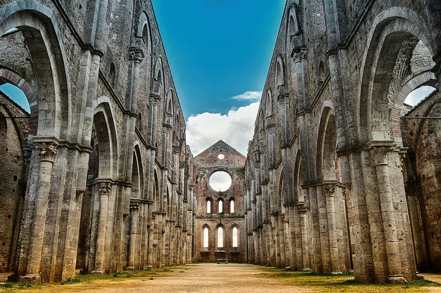 View of the inside of the Abbey