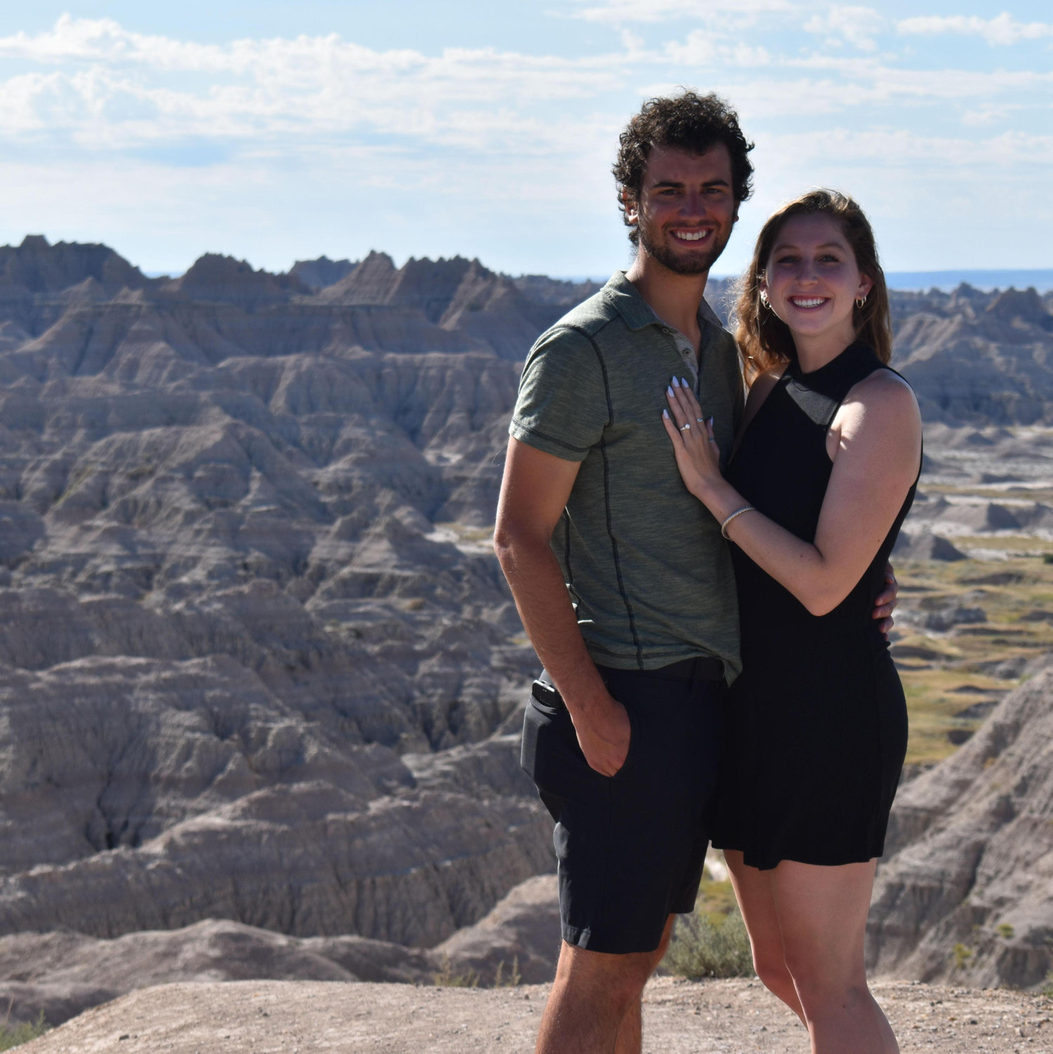 Lizzie & Bennett stopped at Badlands National Park on their way home after getting engaged - September 2023