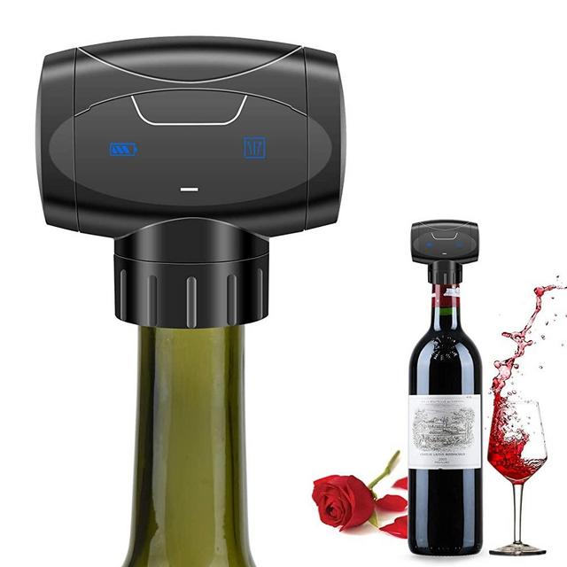 Wine Savers Electric Wine Vacuum Stoppers Silicone Wine Corks Wine Lovers Gifts Wine Vacuum Pumps Wine Sealers Wine Preservers Keep Wine Flavor Up to 7 days