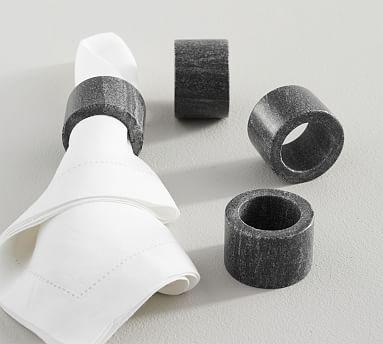 Black Marble Napkin Rings