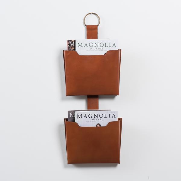 Leather Vertical Wall Pocket