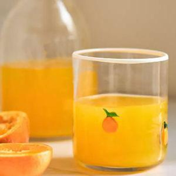 Orange Icon Juice Glass