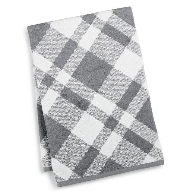 Charter Club Plaid Cotton 30" x 56" Bath Towel, Created for Macy's