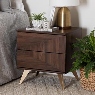 Graceland Mid-Century Modern 2-Drawer Nightstand