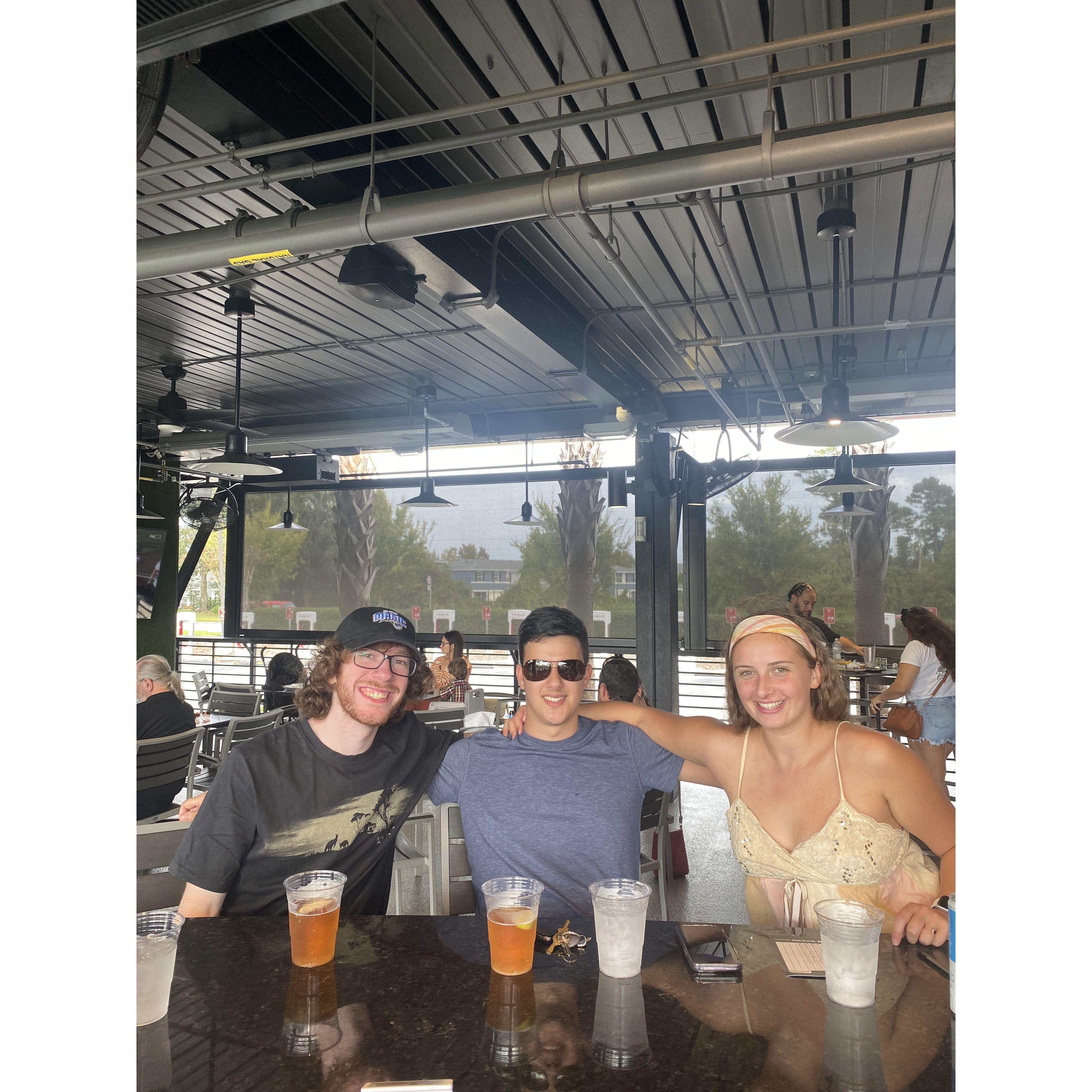 Rubie, Colin, and best man Jack Gray