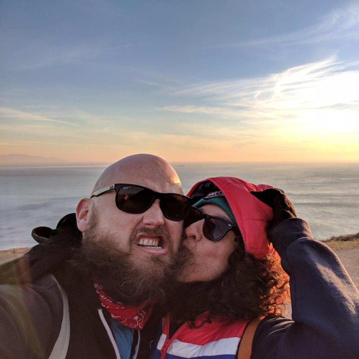 Marin, California after doing the most strenuous 15 minute hike you could imagine.