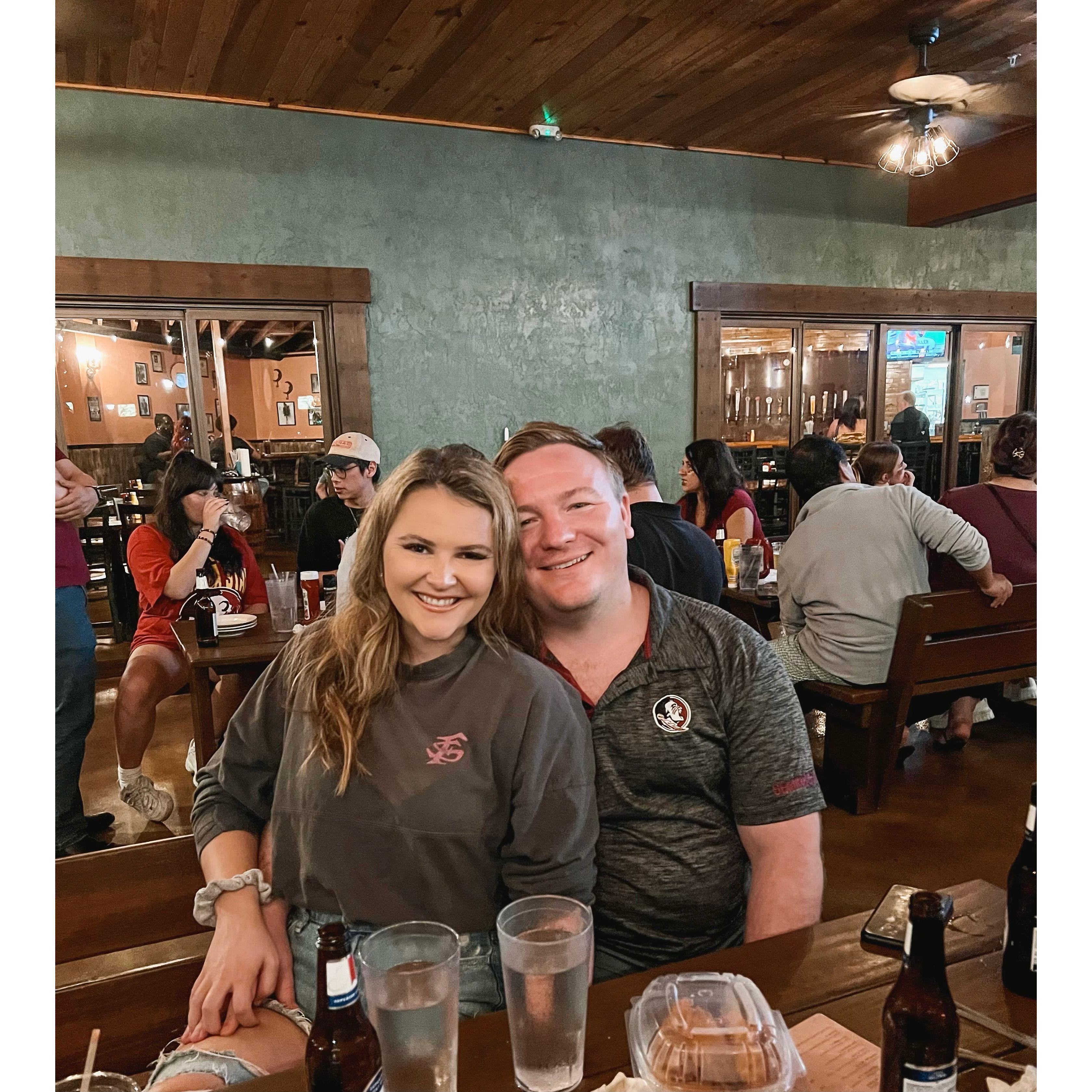 Fun fact: Joey and I met at FSU and I'll always love it because well, Go Noles but more importantly because it led us to our wedding day!