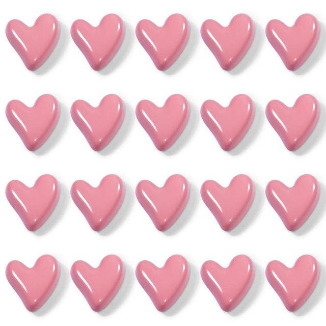 22Pcs Fridge Magnets,Cute Love Heart Decorative Magnets, Refrigerator Magnets for Whiteboard Cabinet Locker,Strong Holding Power,Pink