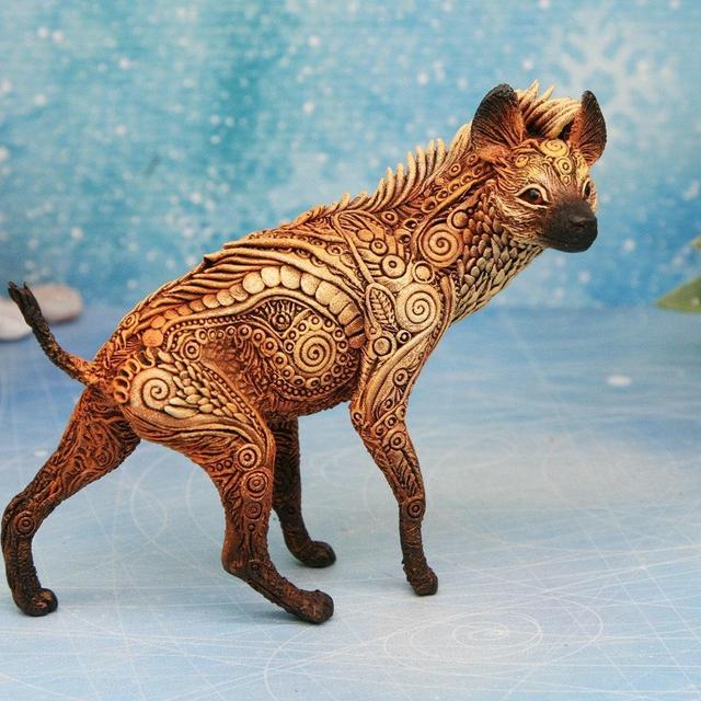 Hyena Sculpture Safari Animal Statue