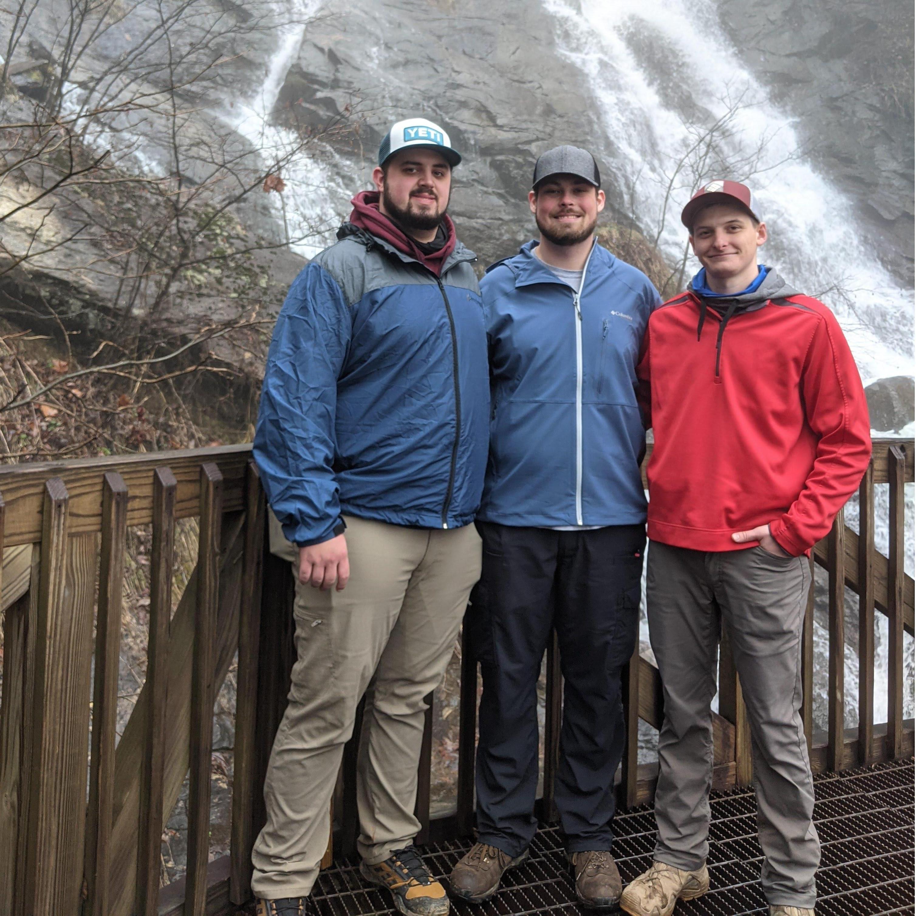 Justin with Tyler (groomsman) and Dylan (groomsman)