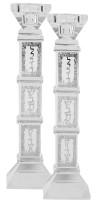 Candlesticks - Crystal And Silver