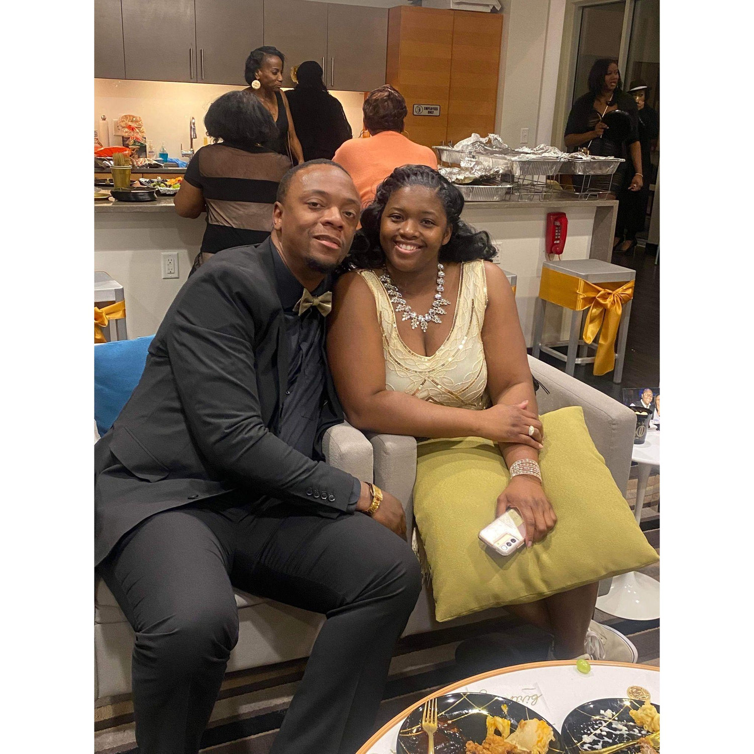 "He looked at her the way all women want to be looked at by a man."-
-F. Scott Fitzgerald, author of "The Great Gatsby" which was this party's theme.