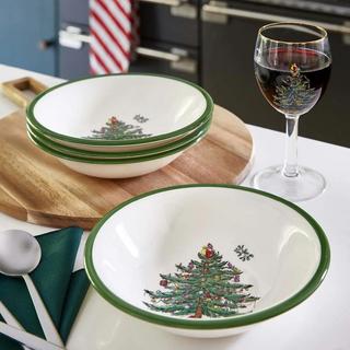 Christmas Tree Soup Plate, Set of 4