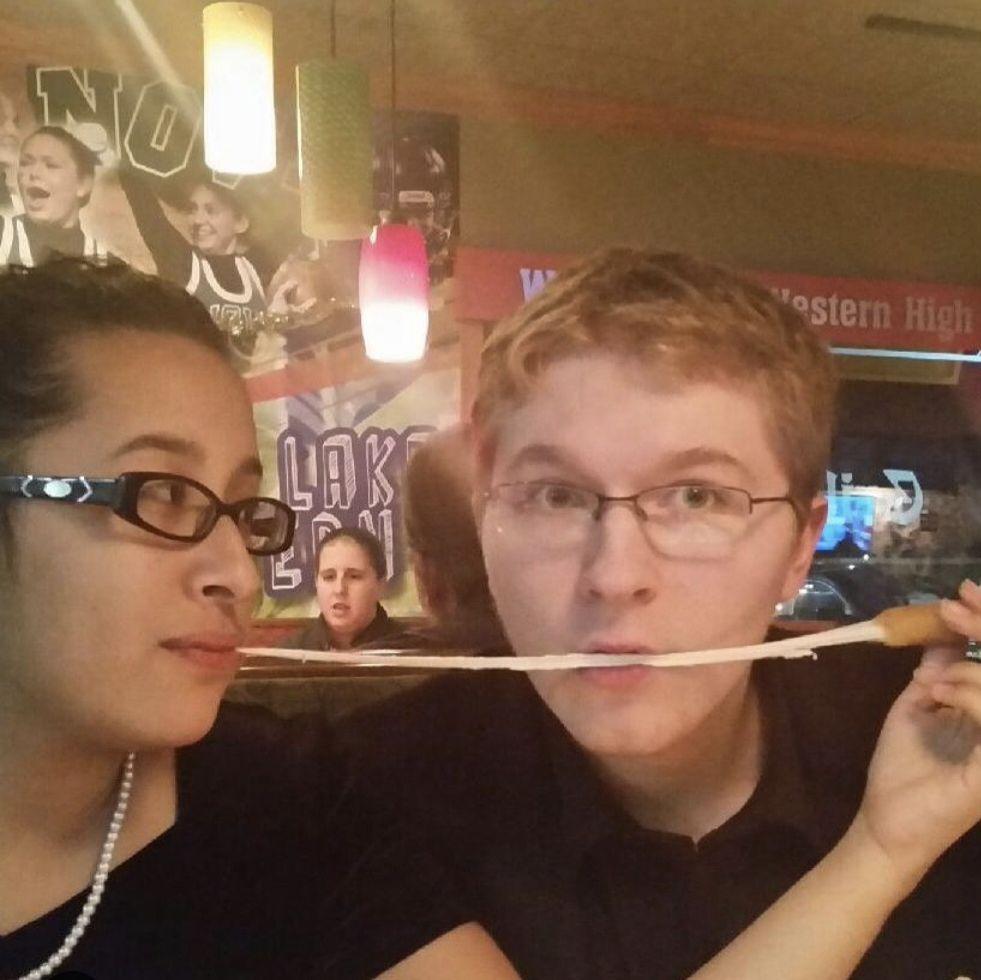 This was a constant tradition following Marching Band Performances! Mozzarella sticks at the Bees!