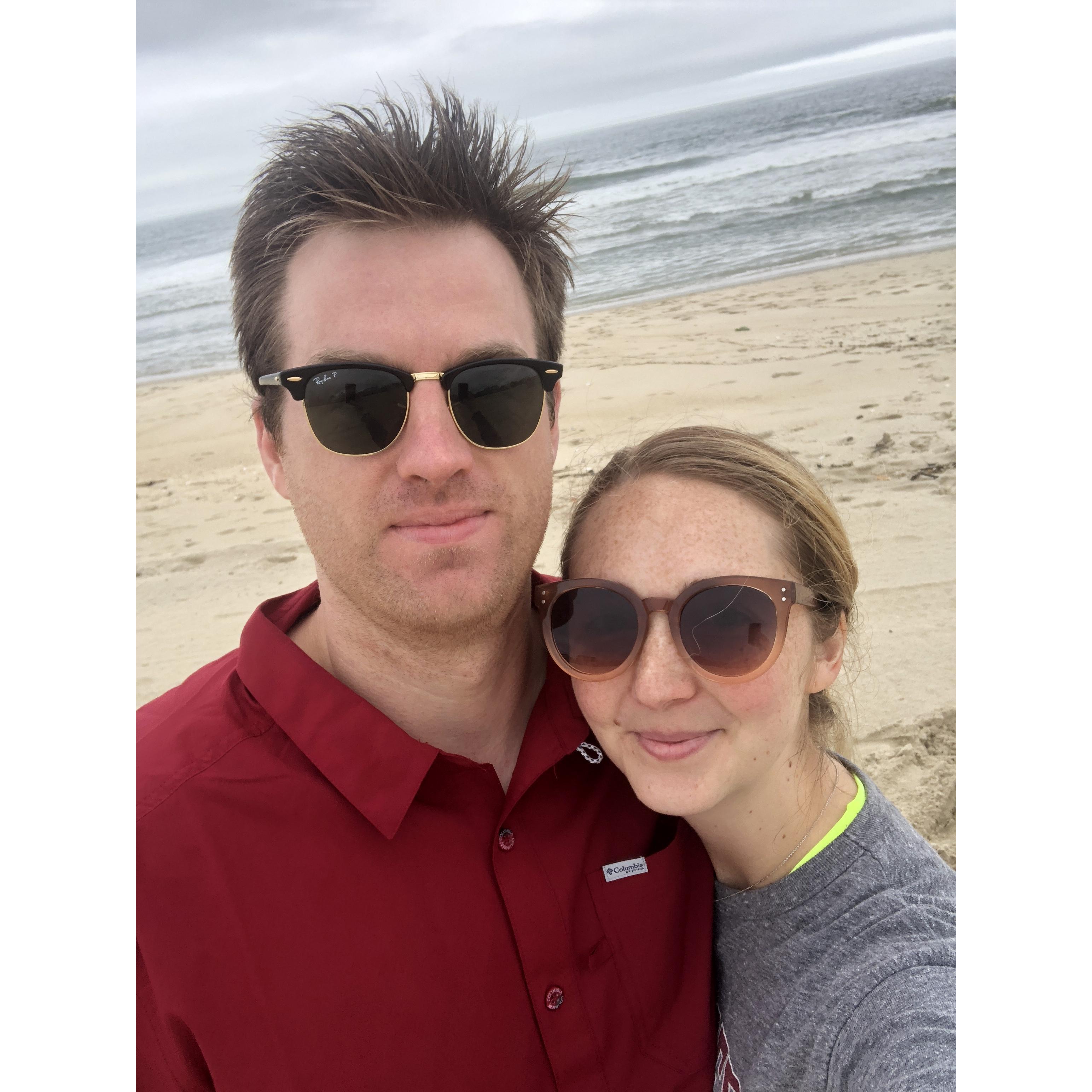 Walk on the beach, Spring Lake, NJ, our Covid home - May 2020