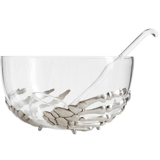 Skeleton Hand Punch Bowl with Ladle