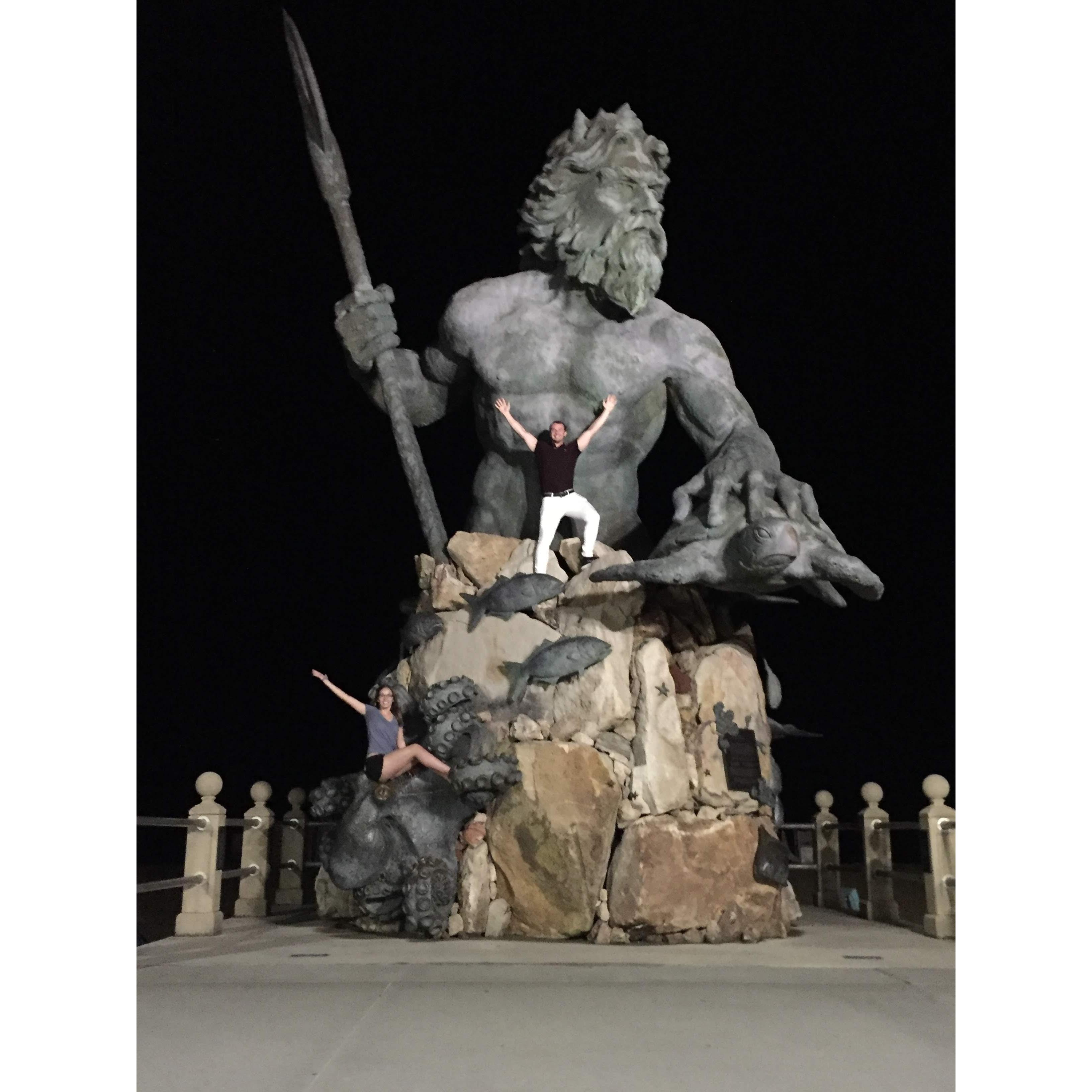 "DO NOT CLIMB NEPTUNE STATUE" (VA beach 2018)