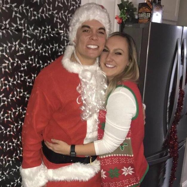 Brett & Veronica's first Christmas party together!