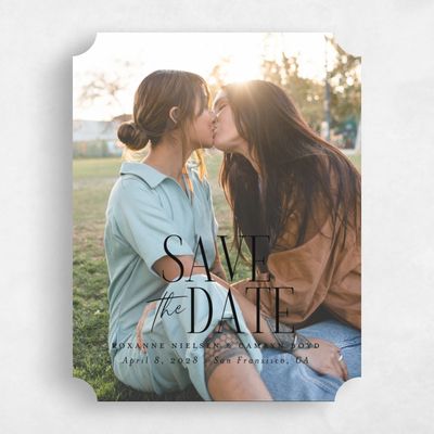 White Ticket Wedding Save the Date - Kosrae Portrait
