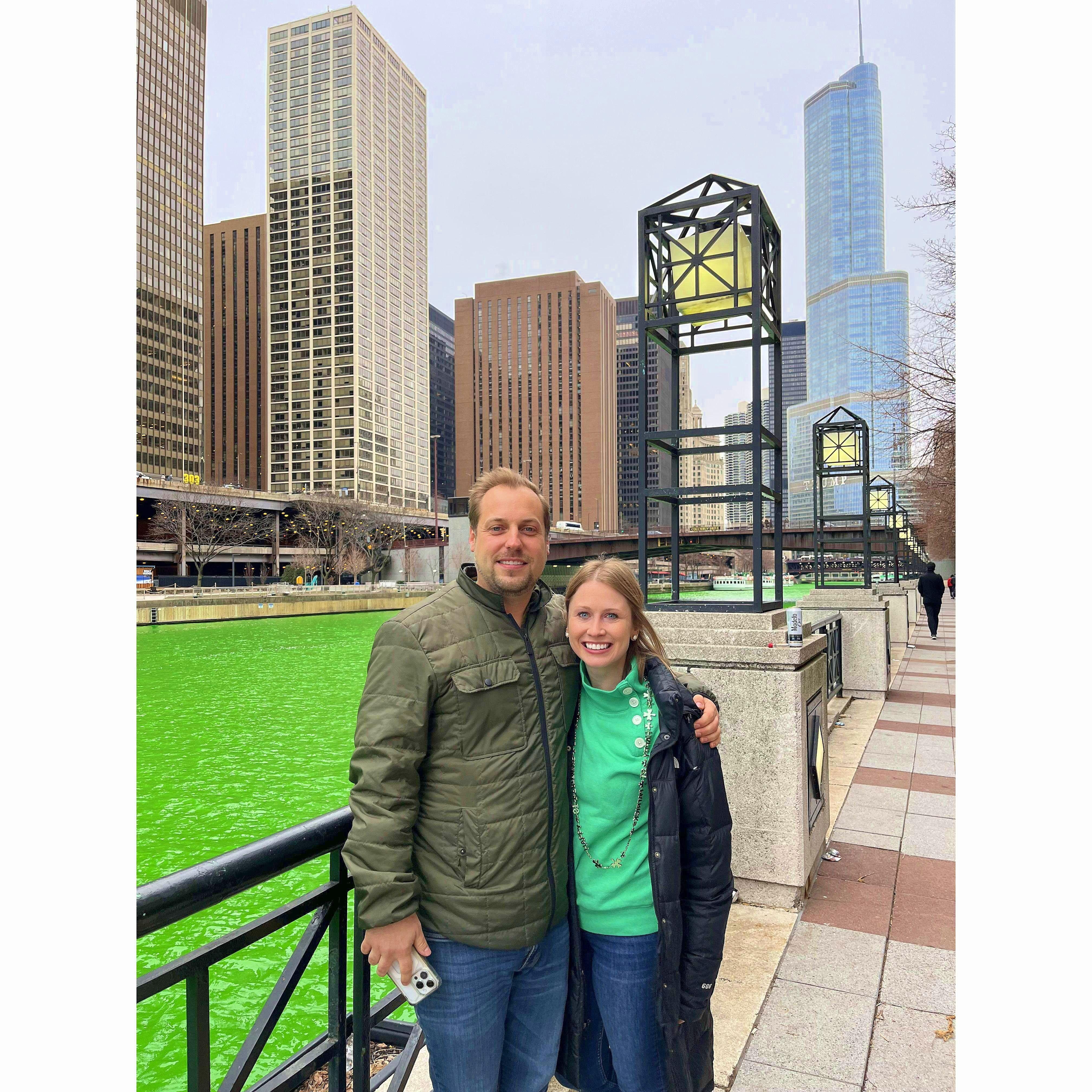 Celebrating St. Patricks Day in Chicago- March 2023