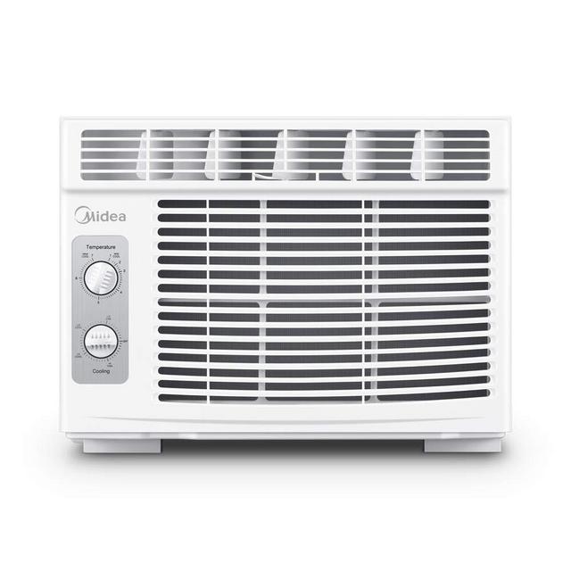 MIDEA MAW05M1BWT Window air conditioner 5000 BTU with Mechanical Controls, 7 temperature settings, 2 cooling and fan settings,110V, White