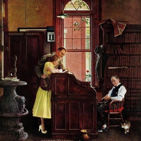 Norman Rockwell - Marriage License