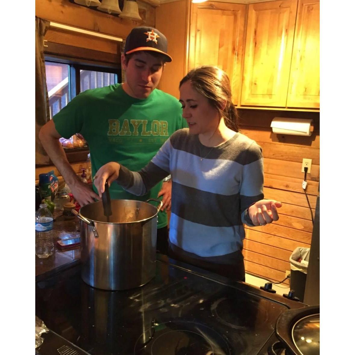 This was our first time making gumbo. It packed some heat, but turned out pretty good!