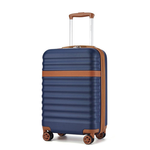 Kono Airline Approved Carry On Luggage 22x14x9 inches, with TSA Lock, 20 Inch Expandable Lightweight Hardshell Suitcase (Navy, Suitable for 1-3 Days of Travel)