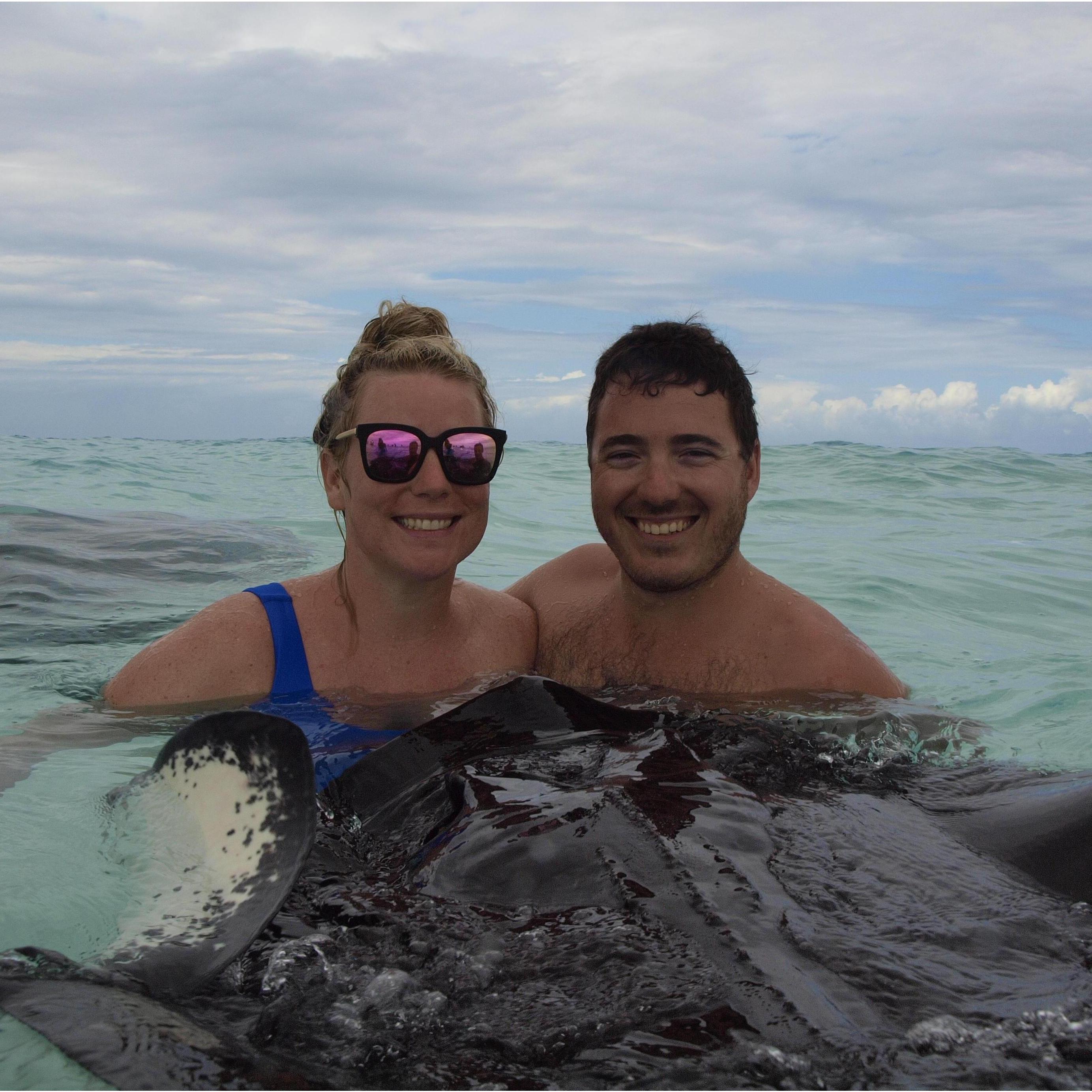 Stingray City, Grand Cayman.  The morning of the day she said yes!!