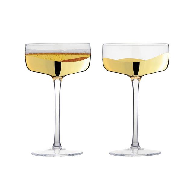 Anton Studio Designs Wave Champagne Coupes, Set of 2