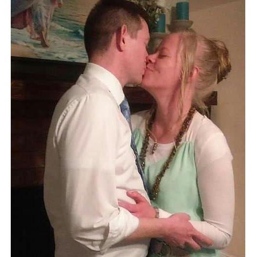 Newly engaged couple