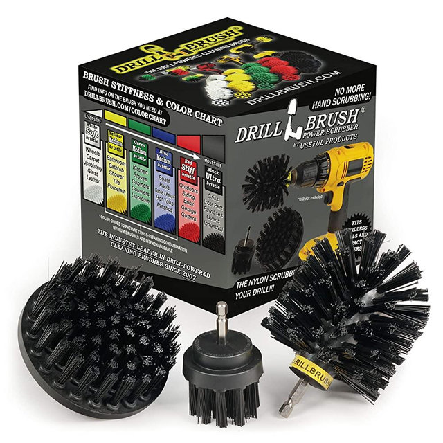 Cleaning Accessories - Industrial Brush - Baked on Food Remover - Electric Smoker - Smokers and Grills - Drill Brush - BBQ Cleaning Kit - Rust Remover - Hard Water, Calcium, Mineral, and Stain Remover