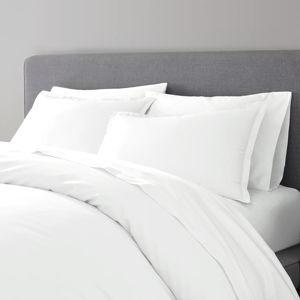Percale Duvet Cover - White, Queen- Riley Home