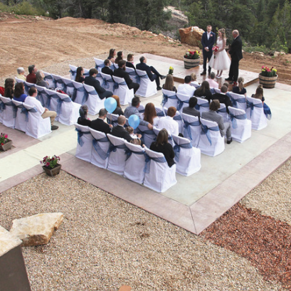 Ceremony location at The Patriarch of Zion Ponderosa Resort