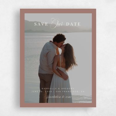 Chestnut, Brown Wedding Save the Date - Laroque Photo