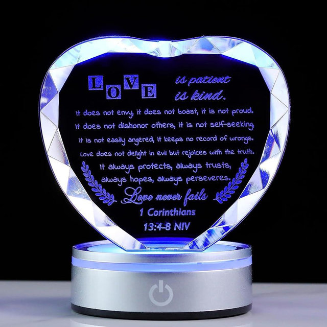 Qianwei Wedding Gifts for Couples Unique 2024 - Happy Anniversary Marriage Gift Crystal Keepsake - Engagement Gifts Bridal Shower Gifts for Bride and Groom Engagement Newlywed Mr and Mrs Gifts
