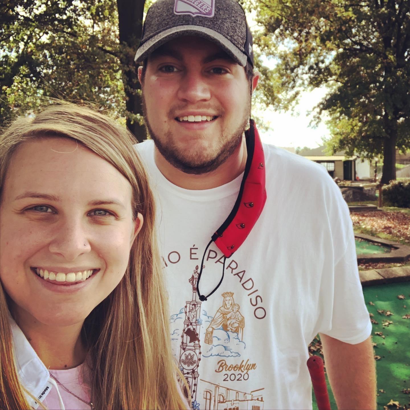 Mini golf is one of our favorite activities! We're currently tied for wins and losses!