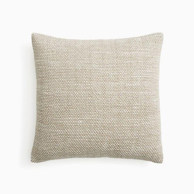 Two Tone Chunky Linen Pillow Cover, 20"x20", Natural